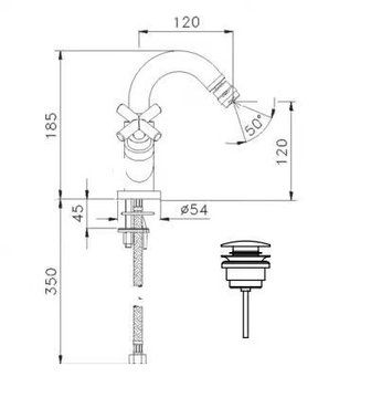 VERA - Countertop bidet tap with aerator by GUGLIELMI RUBINETTERIE - view 3